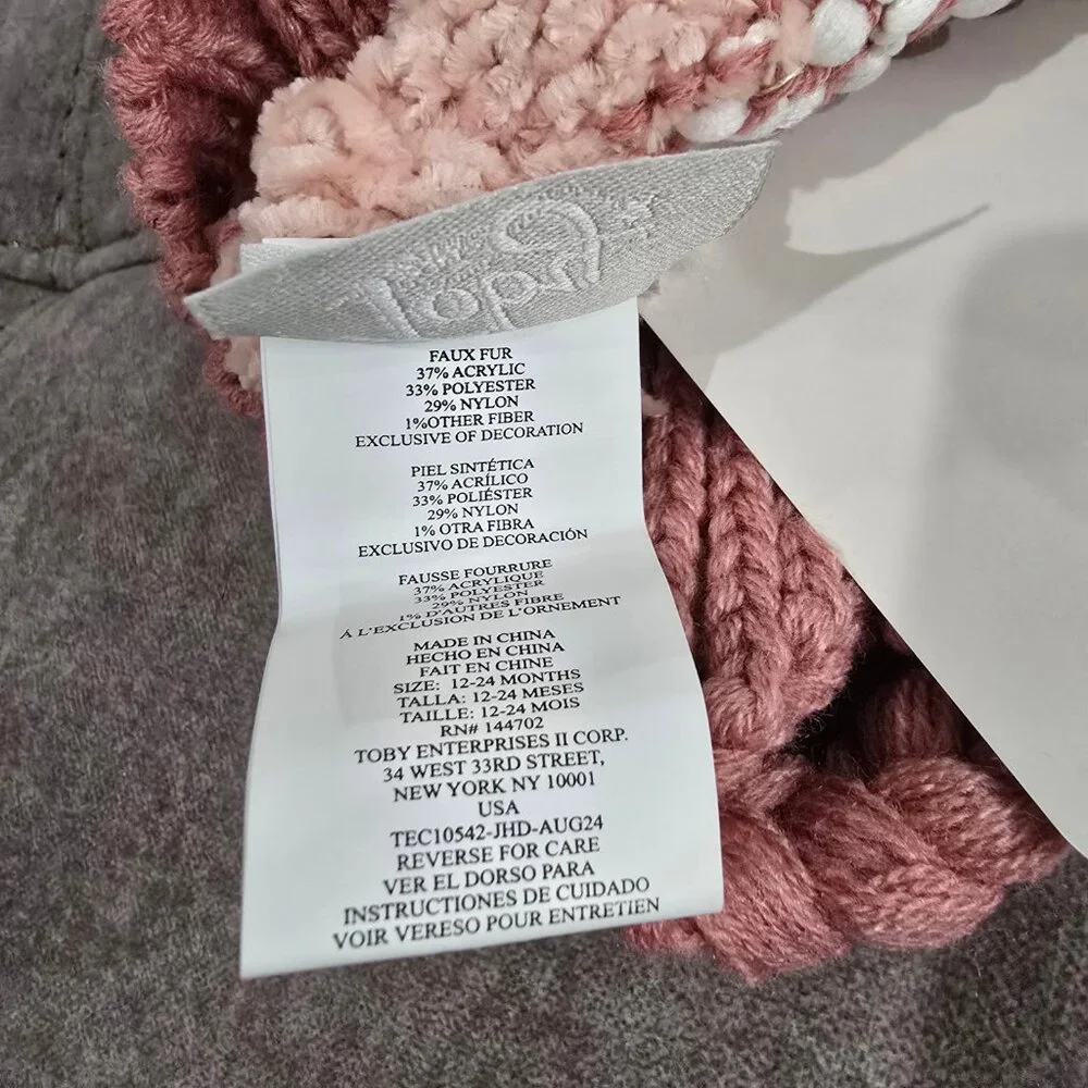 NWT Toby & Me Toddler Nora Hat and Mitten Set